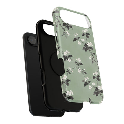 Floral Branch Impact-Resistant Phone Case — Green Botanical Protection