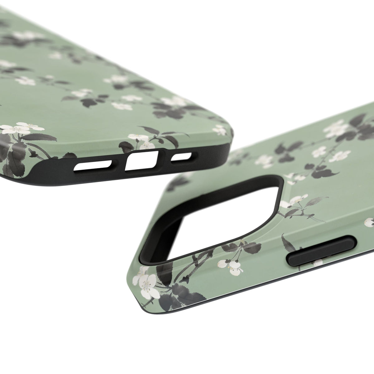 Floral Branch Impact-Resistant Phone Case — Green Botanical Protection