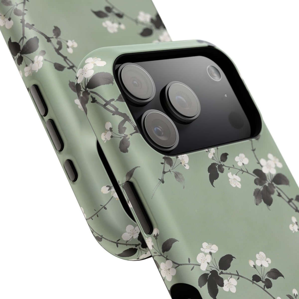 Floral Branch Impact-Resistant Phone Case — Green Botanical Protection