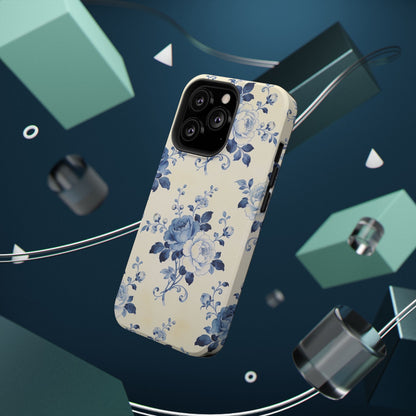 Floral Blue Rose Impact-Resistant Phone Case
