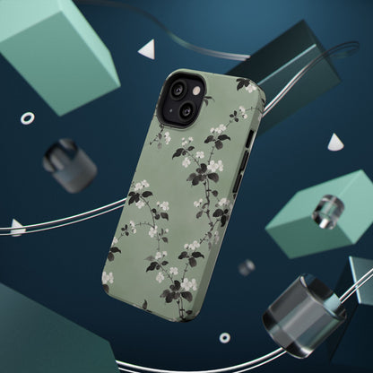 Floral Branch Impact-Resistant Phone Case — Green Botanical Protection