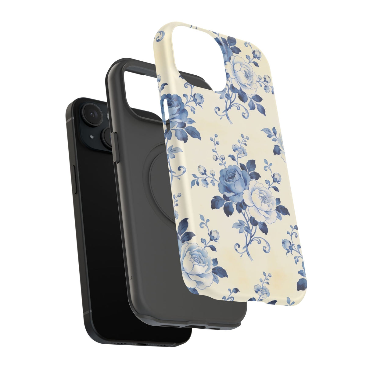 Floral Blue Rose Impact-Resistant Phone Case