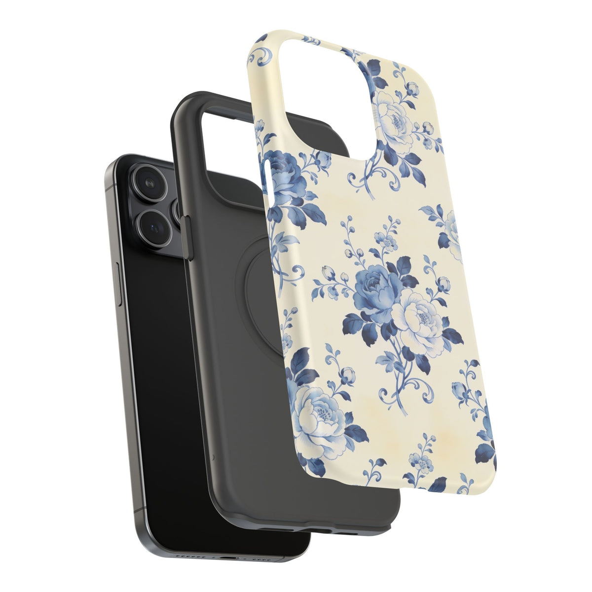 Floral Blue Rose Impact-Resistant Phone Case