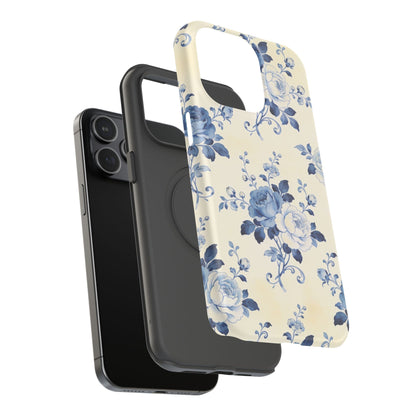 Floral Blue Rose Impact-Resistant Phone Case