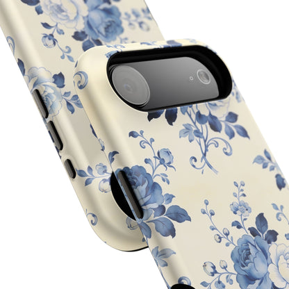 Floral Blue Rose Impact-Resistant Phone Case
