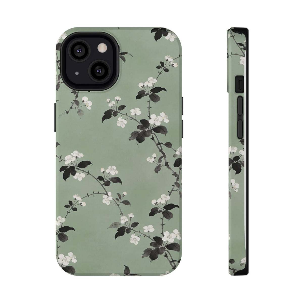 Floral Branch Impact-Resistant Phone Case — Green Botanical Protection