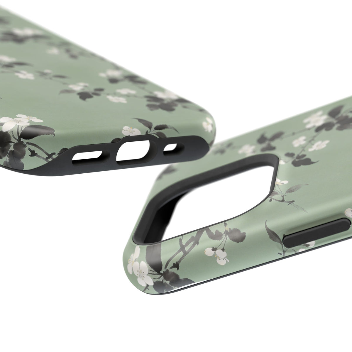 Floral Branch Impact-Resistant Phone Case — Green Botanical Protection