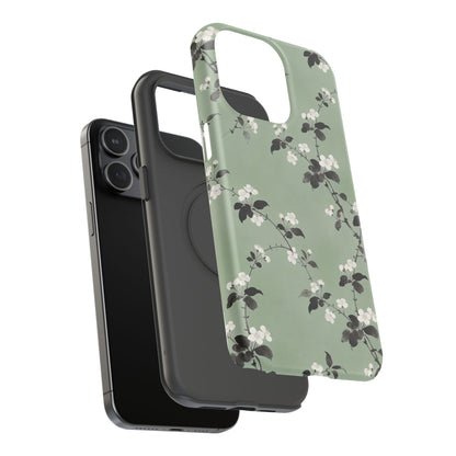 Floral Branch Impact-Resistant Phone Case — Green Botanical Protection