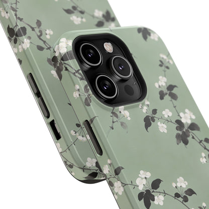 Floral Branch Impact-Resistant Phone Case — Green Botanical Protection