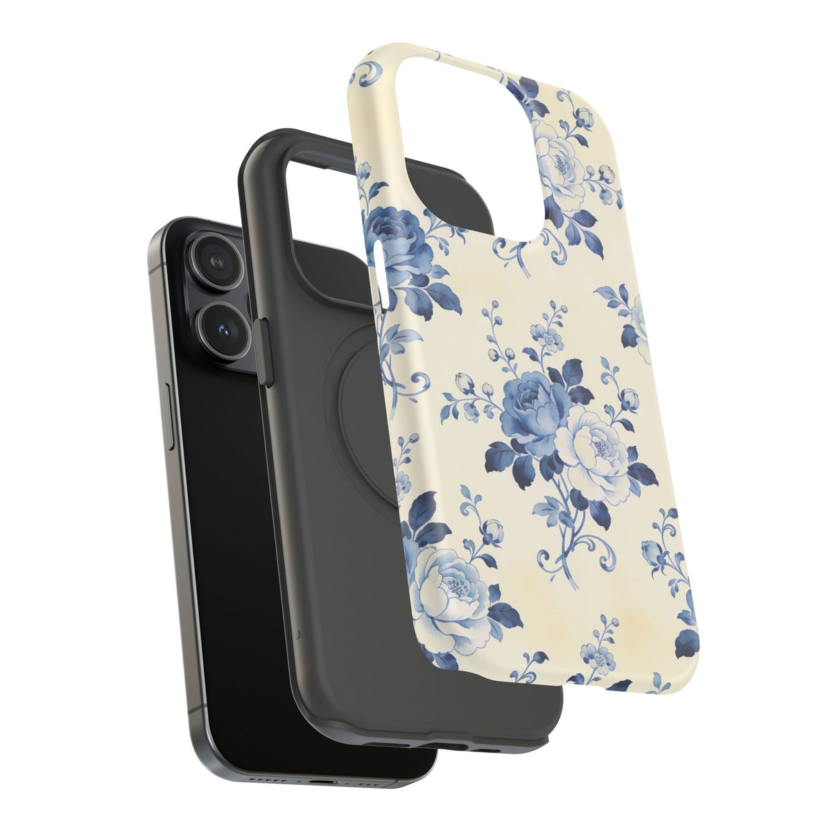 Floral Blue Rose Impact-Resistant Phone Case