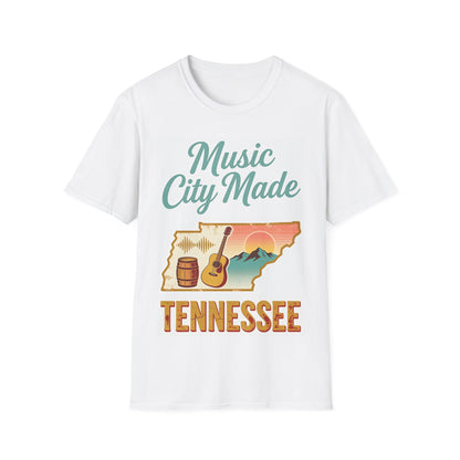 Music City Made T-Shirt | Tennessee guitar state design