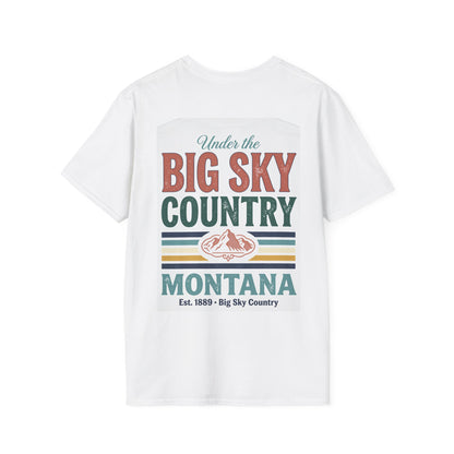 Big Sky Country Montana T-Shirt | Retro Mountain Sunset Bear Design