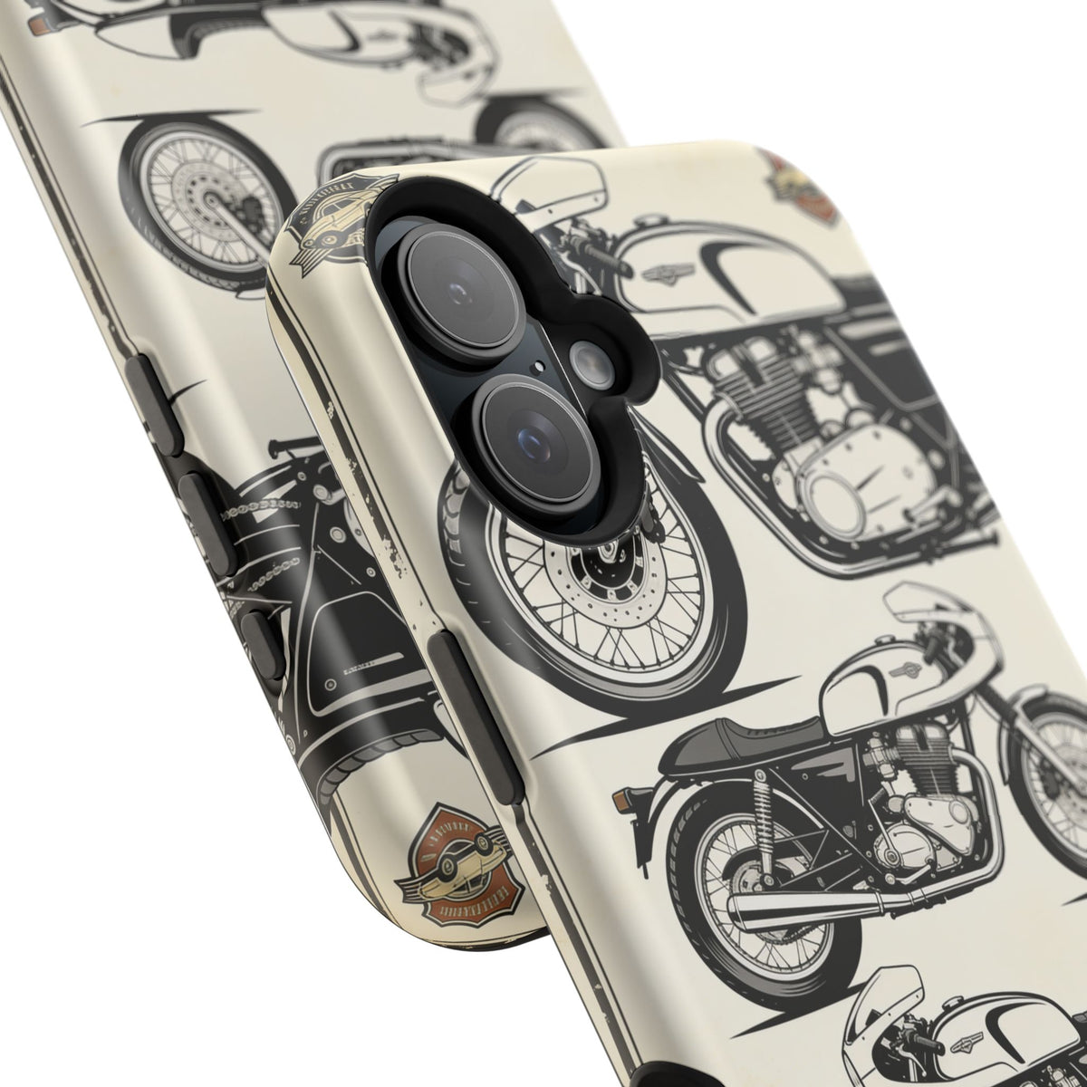 Retro Motorcycle Impact Phone Case — Vintage Cafe Racer Design