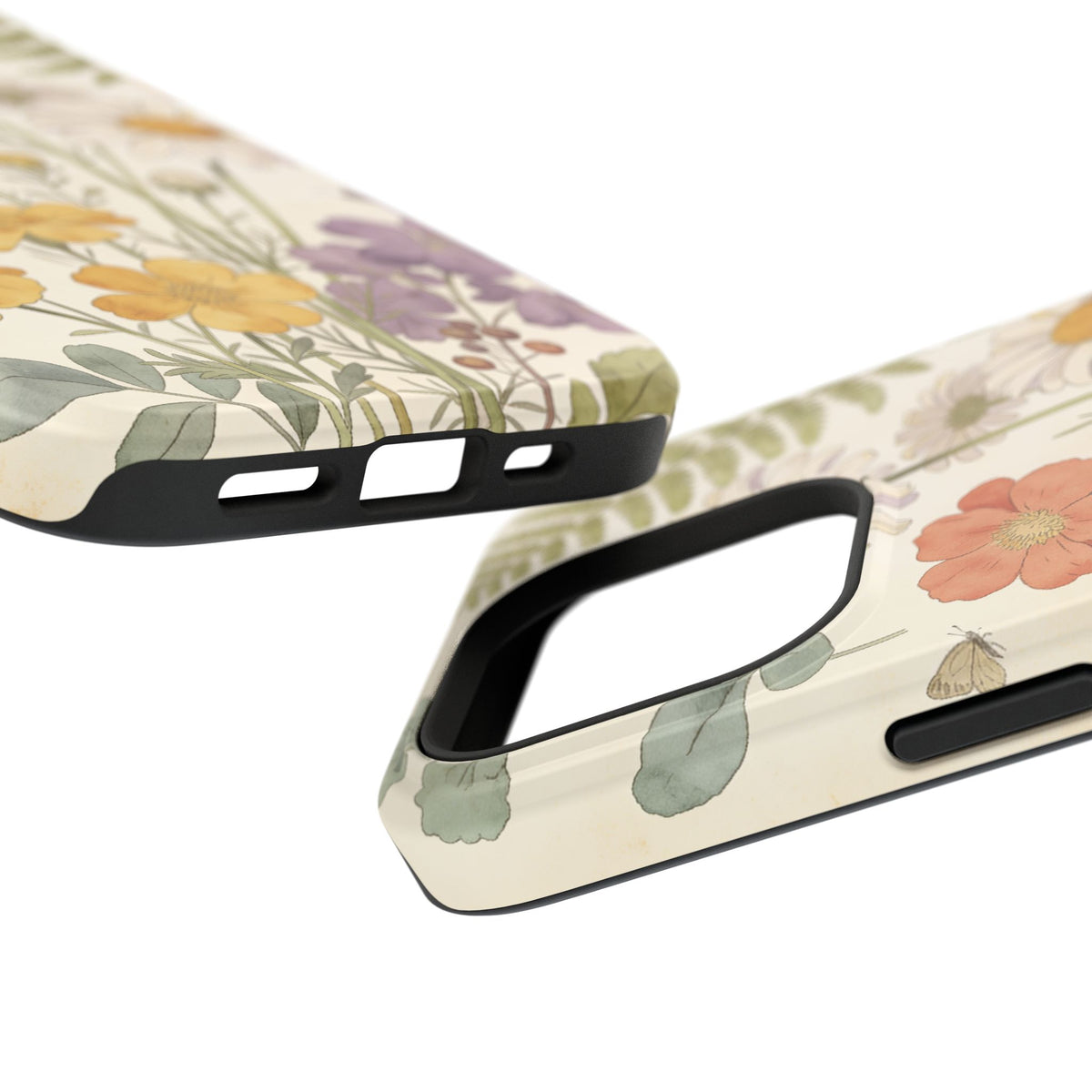 Floral Wildflower Impact-Resistant Phone Case — Daisy & Fern Protective Cover