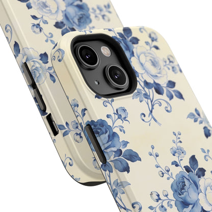 Floral Blue Rose Impact-Resistant Phone Case