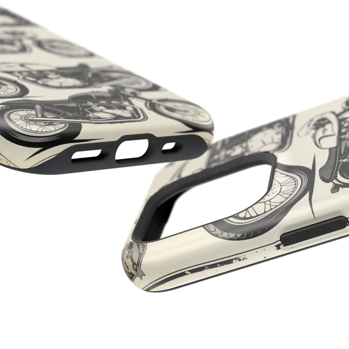 Retro Motorcycle Impact Phone Case — Vintage Cafe Racer Design