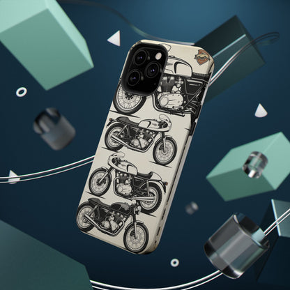 Retro Motorcycle Impact Phone Case — Vintage Cafe Racer Design