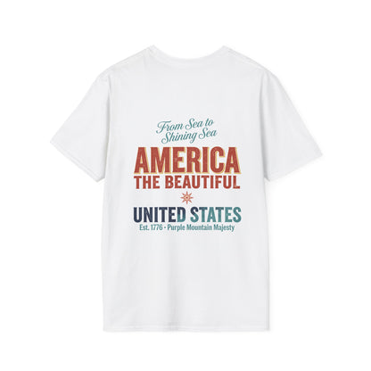 Patriotic "From Sea to Shining Sea" T-Shirt — USA Map Flag Tee