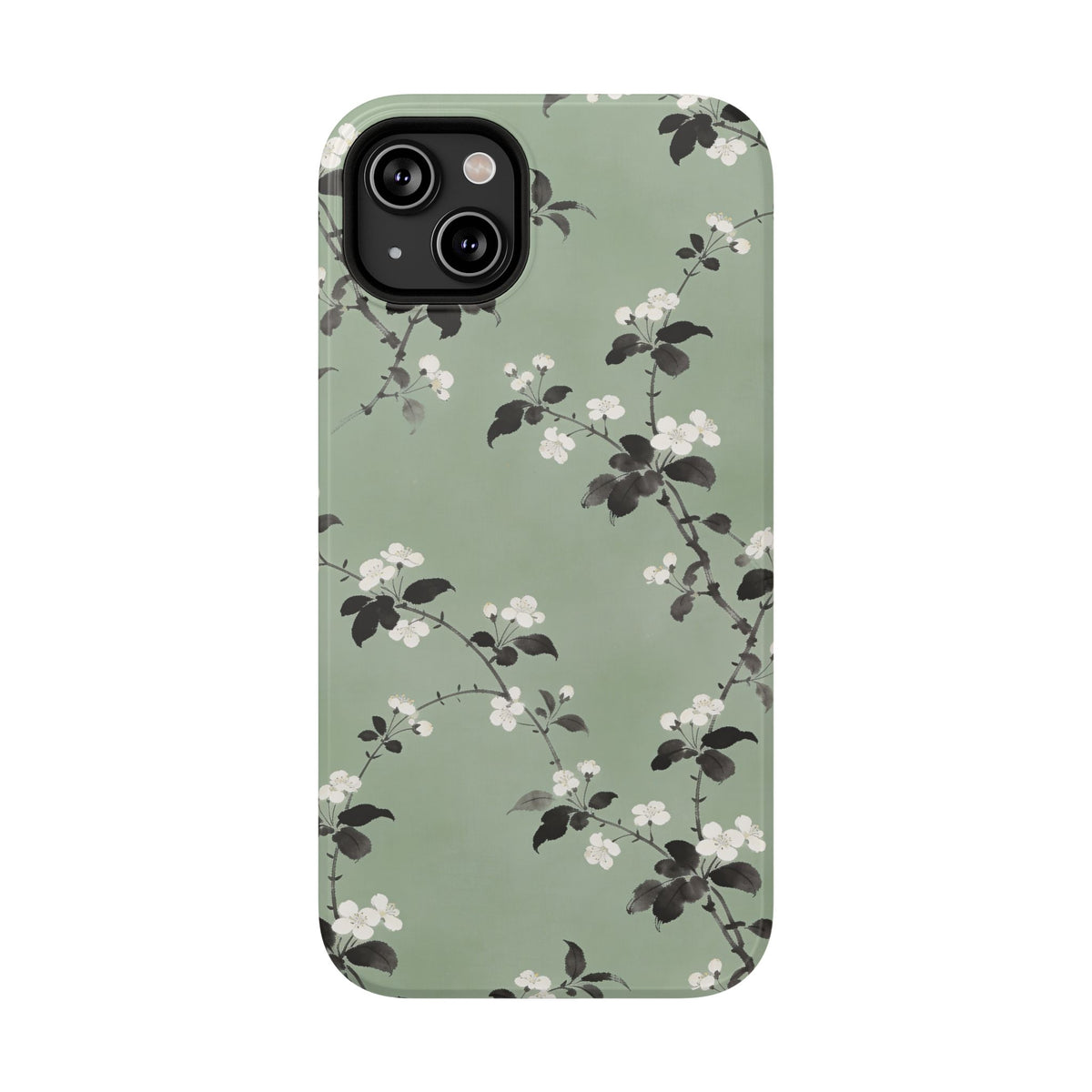 Floral Branch Impact-Resistant Phone Case — Green Botanical Protection
