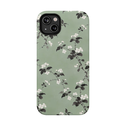 Floral Branch Impact-Resistant Phone Case — Green Botanical Protection