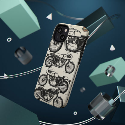 Retro Motorcycle Impact Phone Case — Vintage Cafe Racer Design