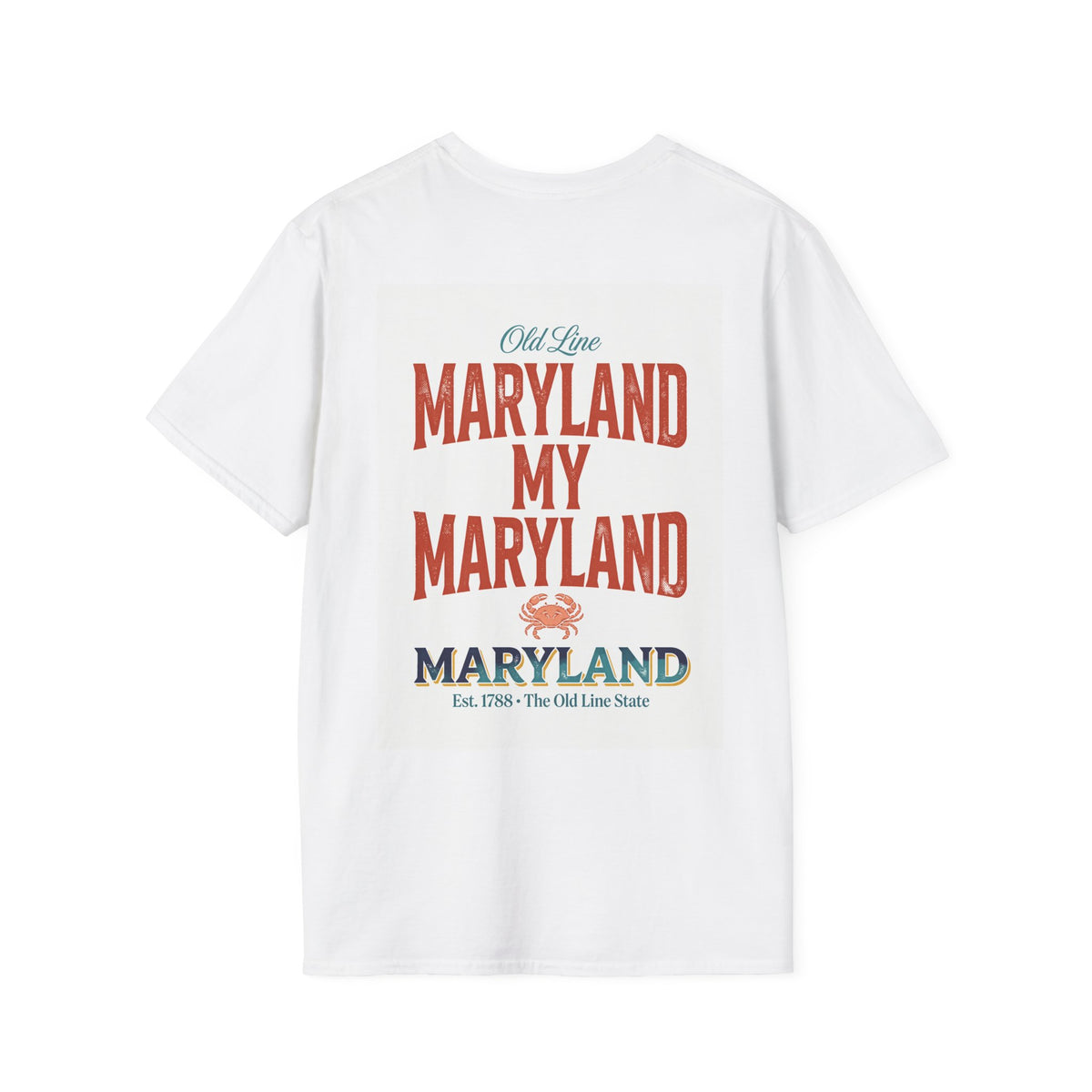 The Old Line State Maryland T-Shirt | Crab, Flag, Lighthouse, Sailboat