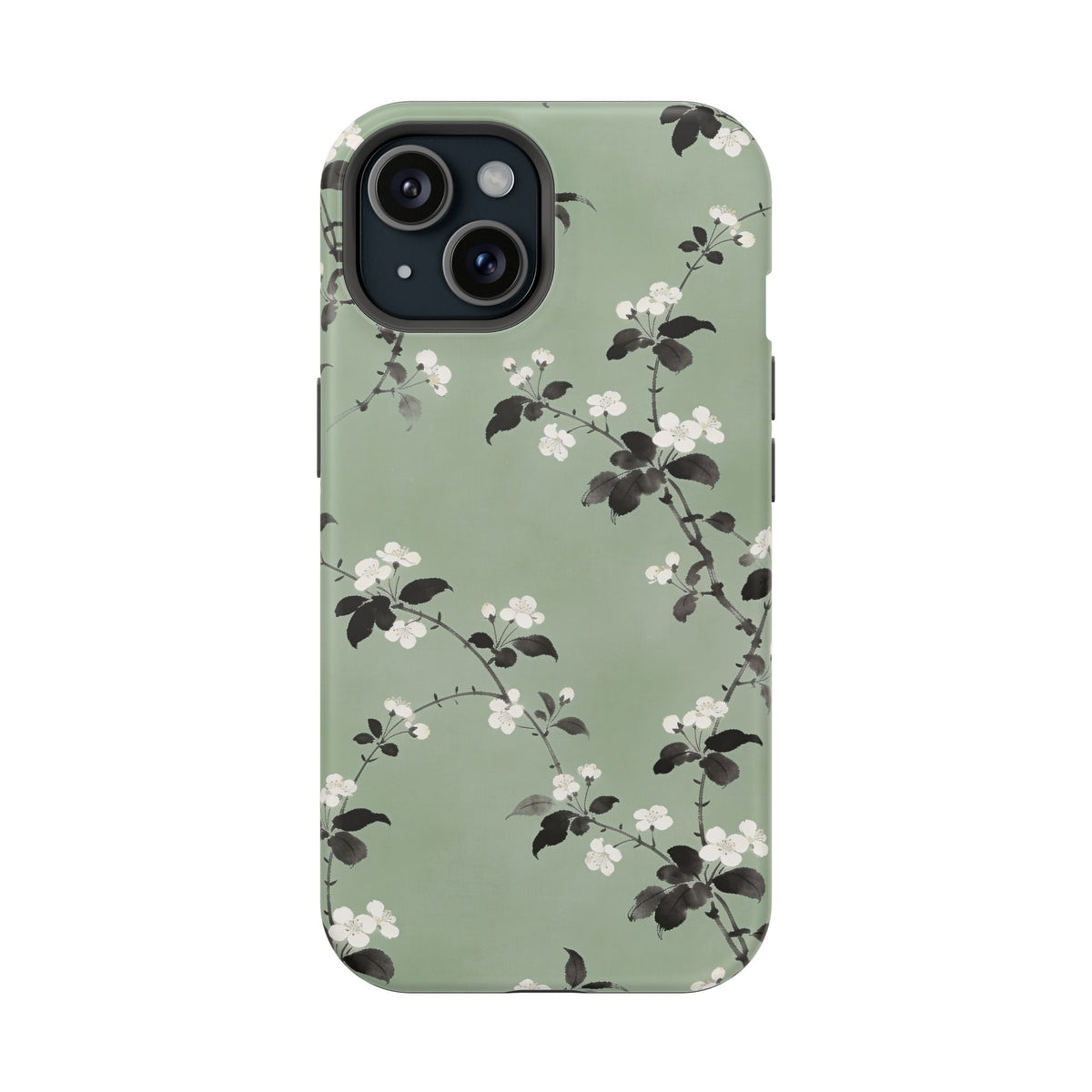 Floral Branch Impact-Resistant Phone Case — Green Botanical Protection