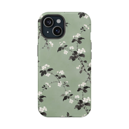 Floral Branch Impact-Resistant Phone Case — Green Botanical Protection