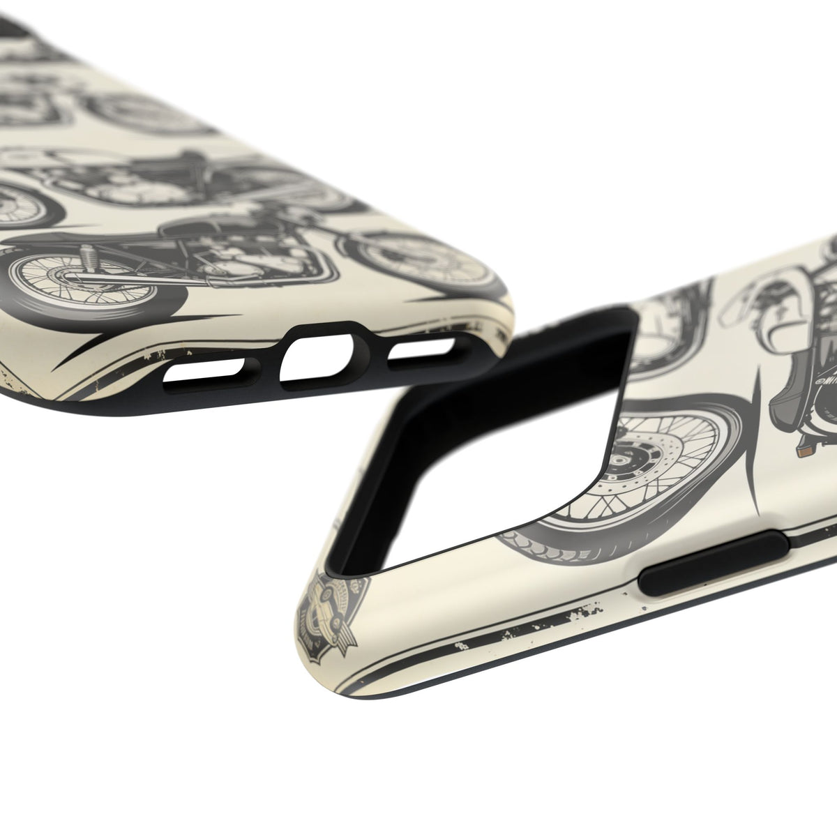 Retro Motorcycle Impact Phone Case — Vintage Cafe Racer Design