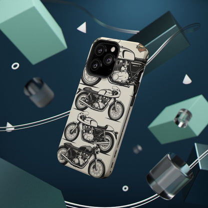 Retro Motorcycle Impact Phone Case — Vintage Cafe Racer Design