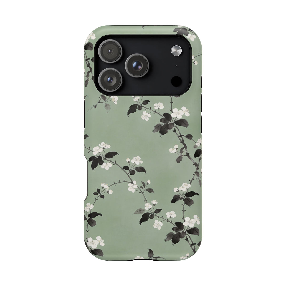 Floral Branch Impact-Resistant Phone Case — Green Botanical Protection