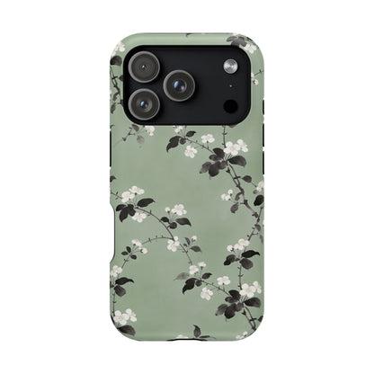 Floral Branch Impact-Resistant Phone Case — Green Botanical Protection