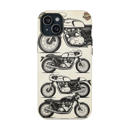 Retro Motorcycle Impact Phone Case — Vintage Cafe Racer Design