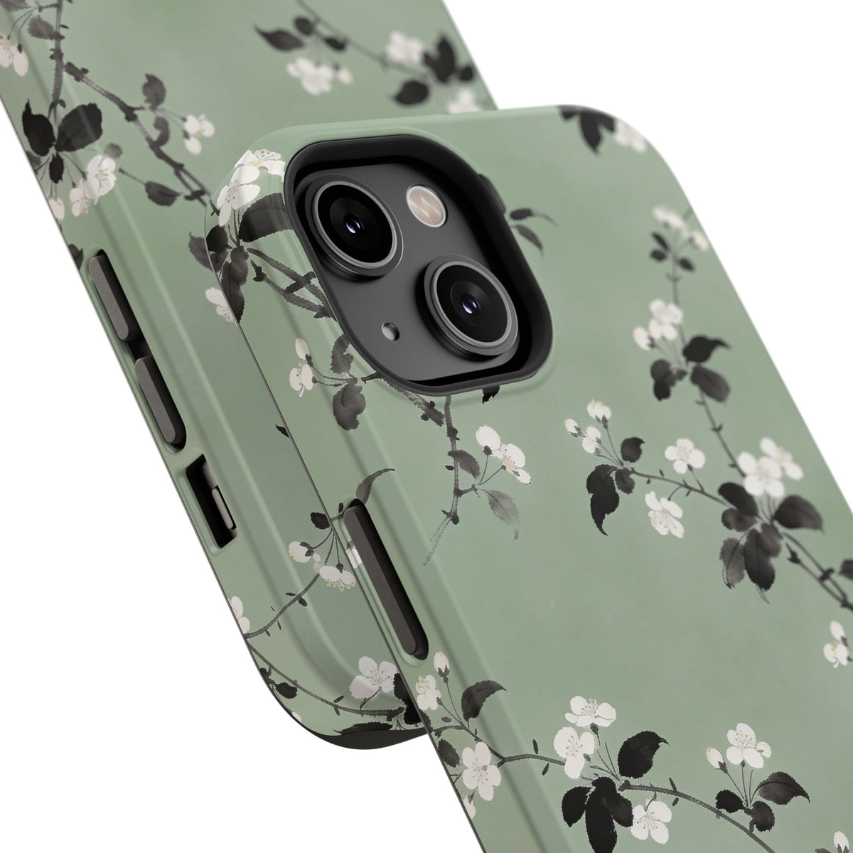 Floral Branch Impact-Resistant Phone Case — Green Botanical Protection