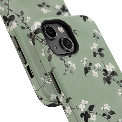 Floral Branch Impact-Resistant Phone Case — Green Botanical Protection