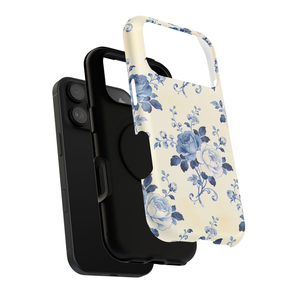 Floral Blue Rose Impact-Resistant Phone Case