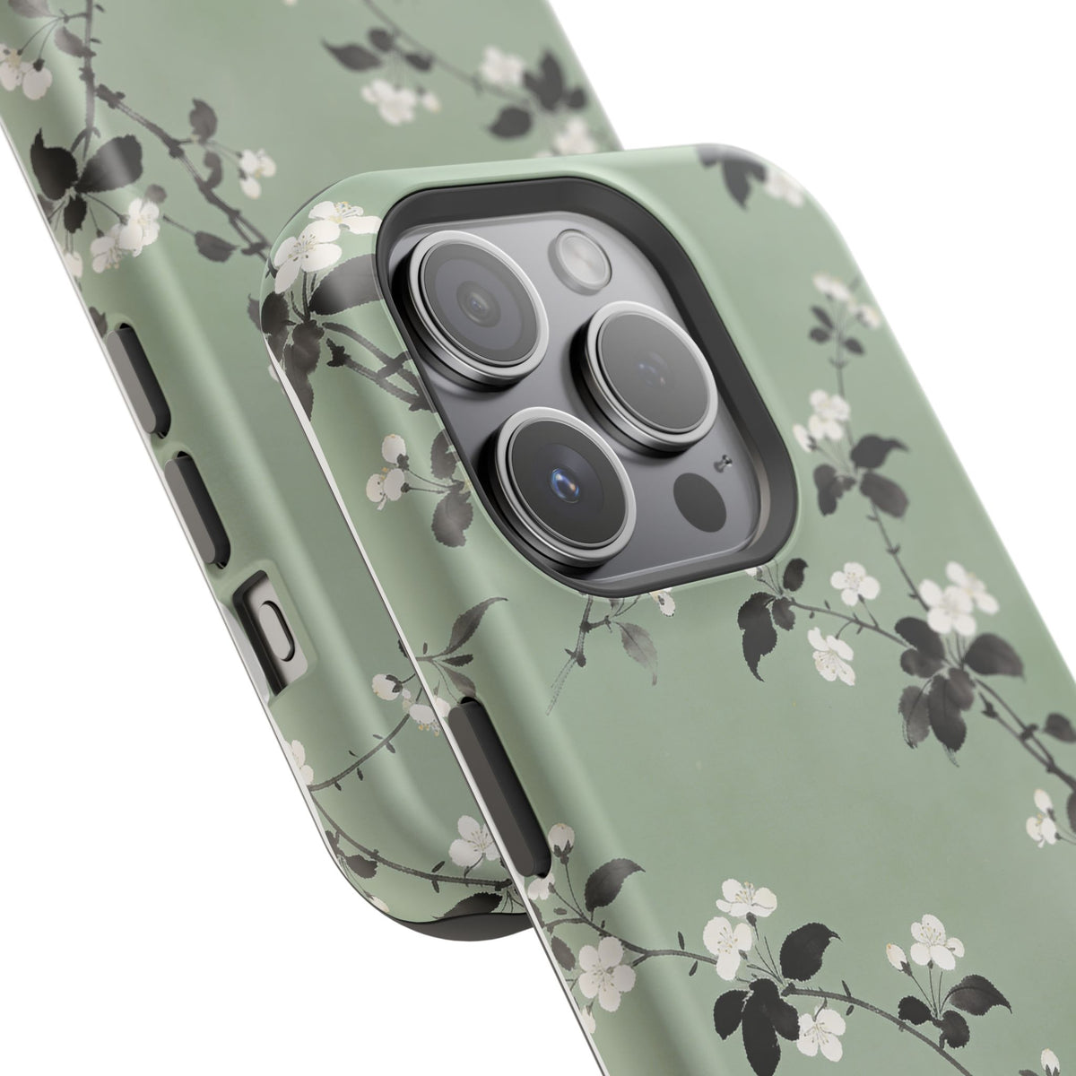 Floral Branch Impact-Resistant Phone Case — Green Botanical Protection