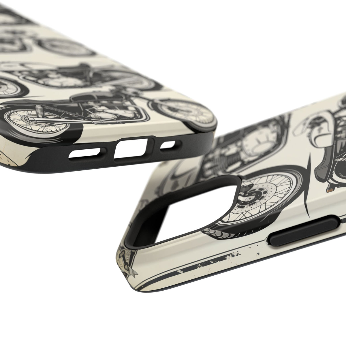 Retro Motorcycle Impact Phone Case — Vintage Cafe Racer Design