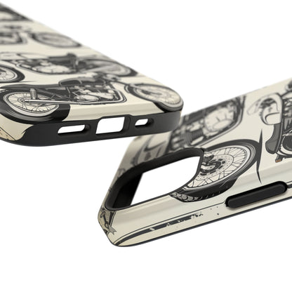 Retro Motorcycle Impact Phone Case — Vintage Cafe Racer Design