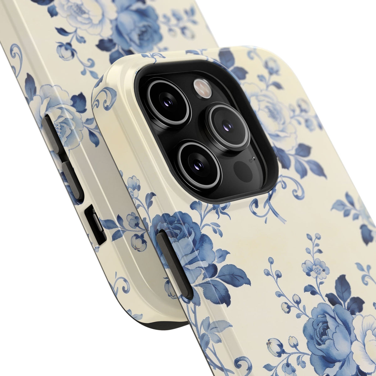 Floral Blue Rose Impact-Resistant Phone Case