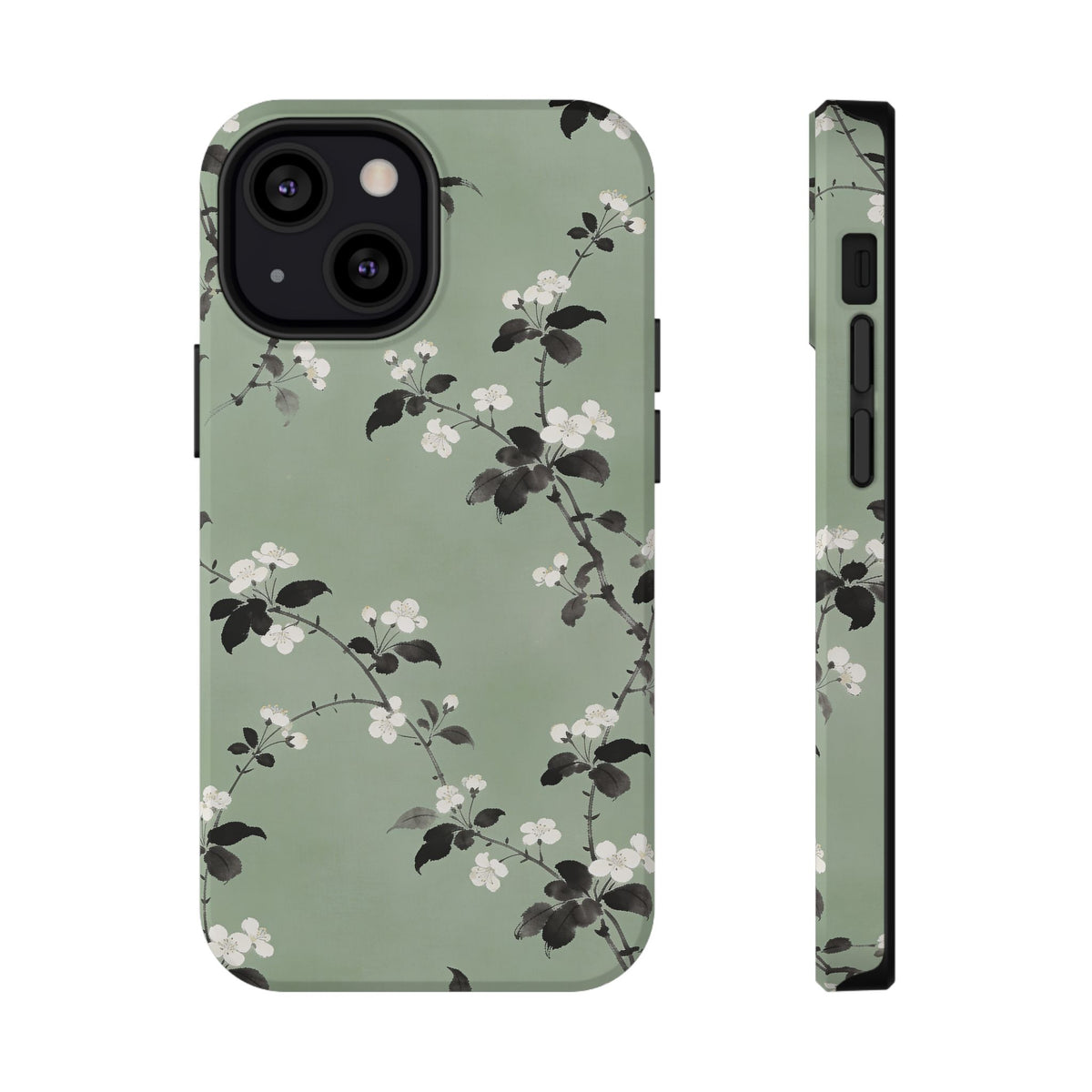 Floral Branch Impact-Resistant Phone Case — Green Botanical Protection