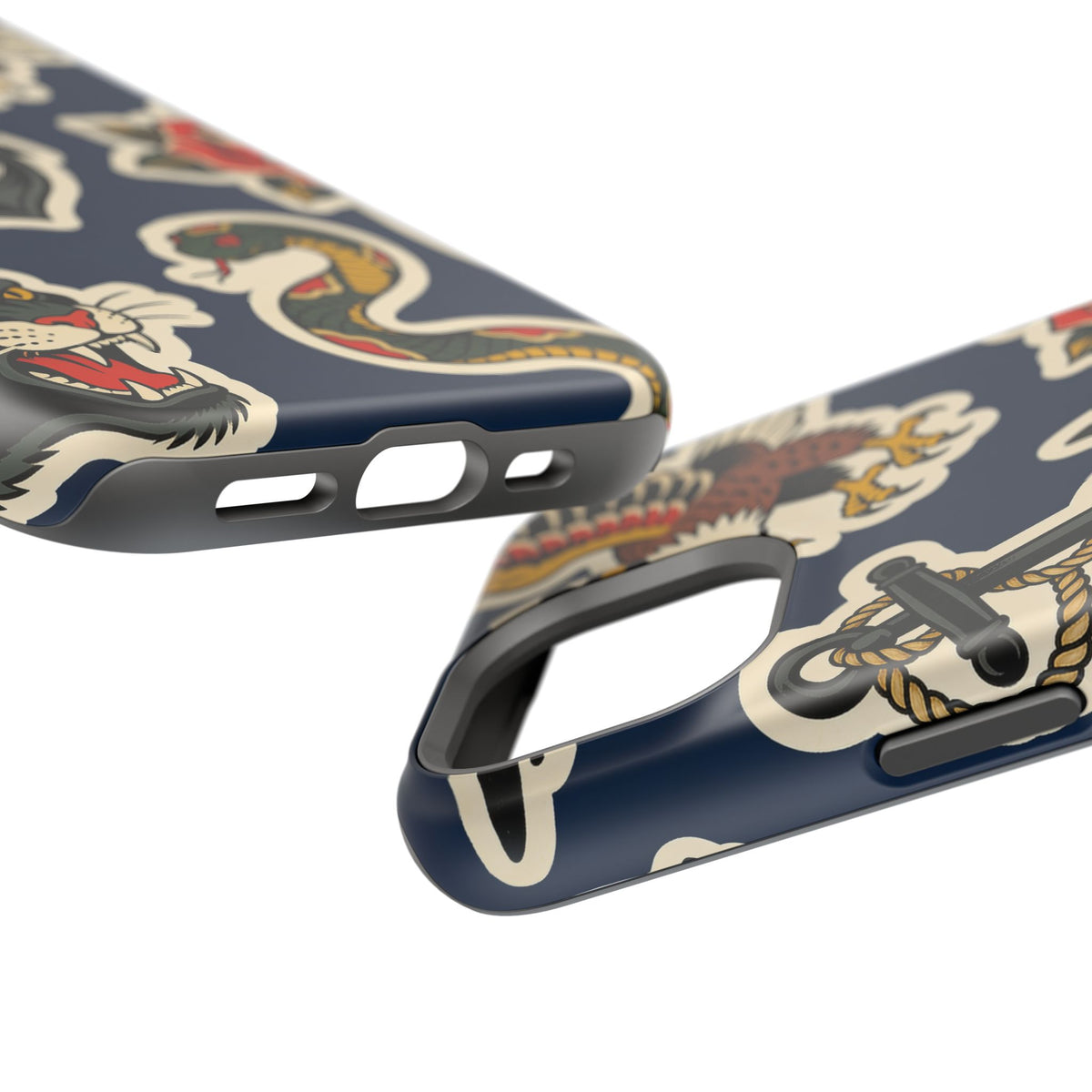Vintage Tattoo Anchor & Eagle Impact-Resistant Phone Case