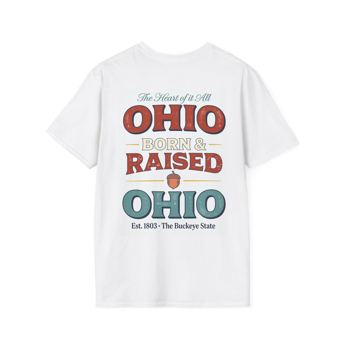 The Buckeye State Ohio T-Shirt | Vintage Ohio Map, Buckeyes & Skyline