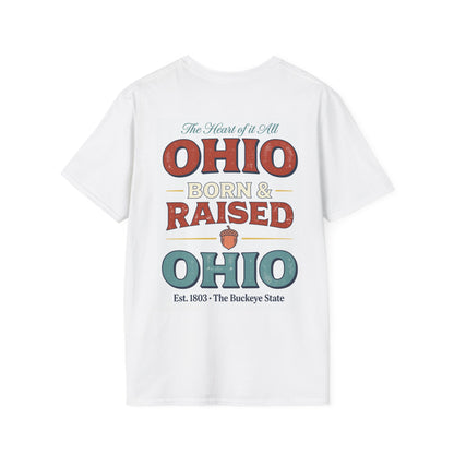 The Buckeye State Ohio T-Shirt | Vintage Ohio Map, Buckeyes & Skyline