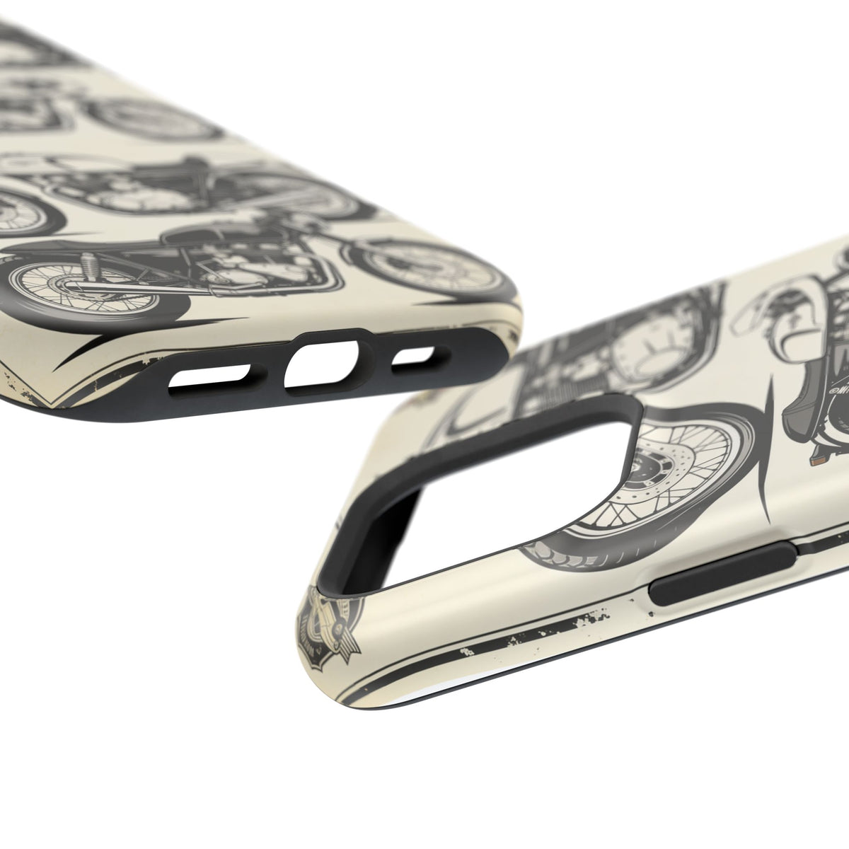 Retro Motorcycle Impact Phone Case — Vintage Cafe Racer Design