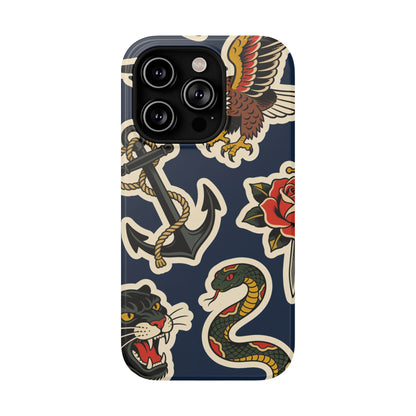 Vintage Tattoo Anchor & Eagle Impact-Resistant Phone Case