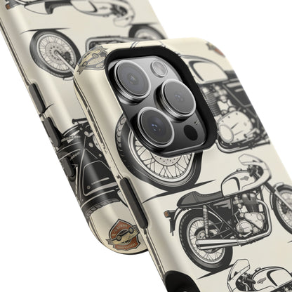 Retro Motorcycle Impact Phone Case — Vintage Cafe Racer Design