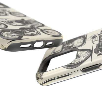Retro Motorcycle Impact Phone Case — Vintage Cafe Racer Design