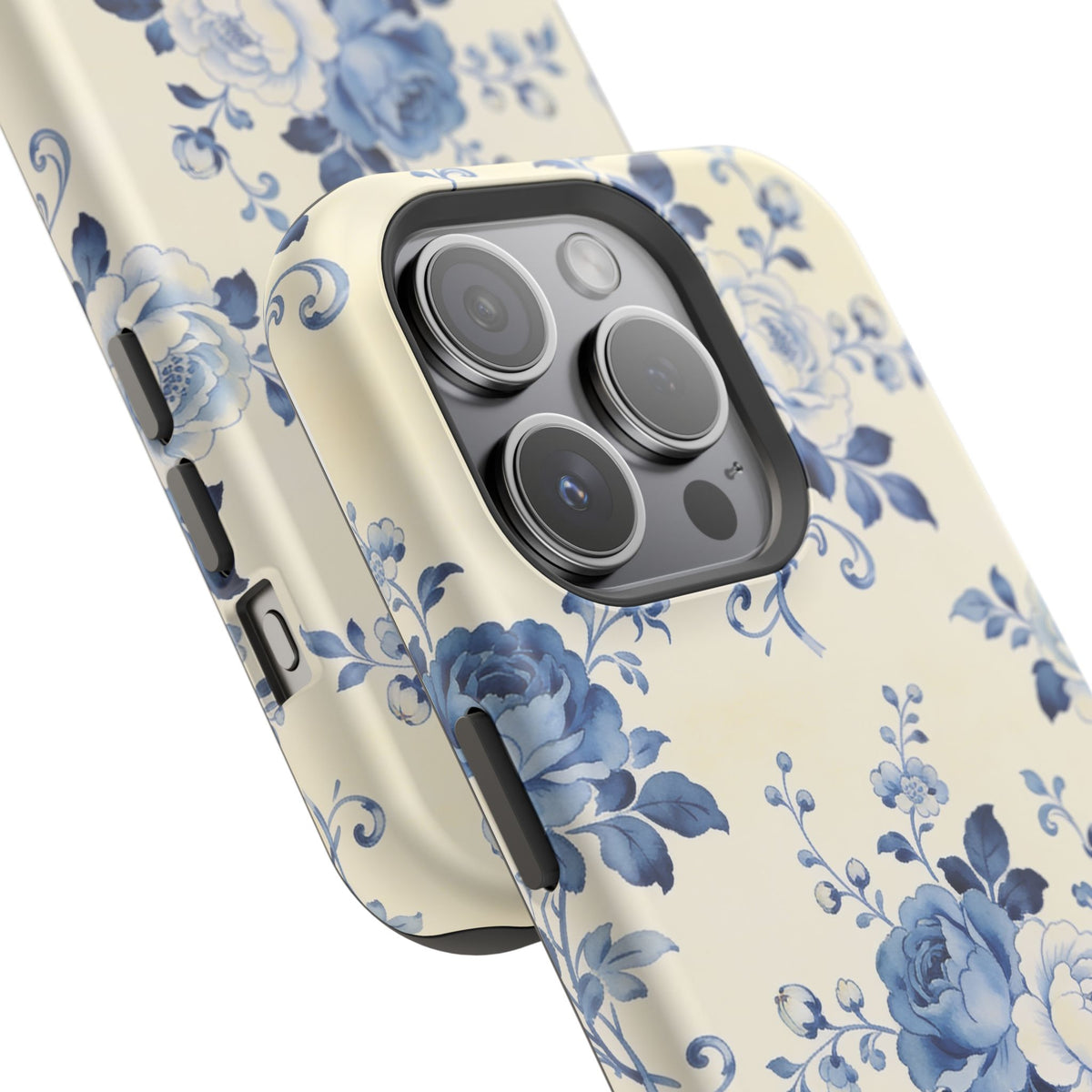 Floral Blue Rose Impact-Resistant Phone Case