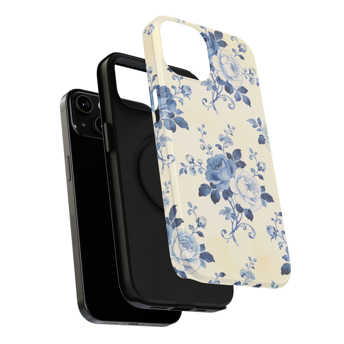 Floral Blue Rose Impact-Resistant Phone Case